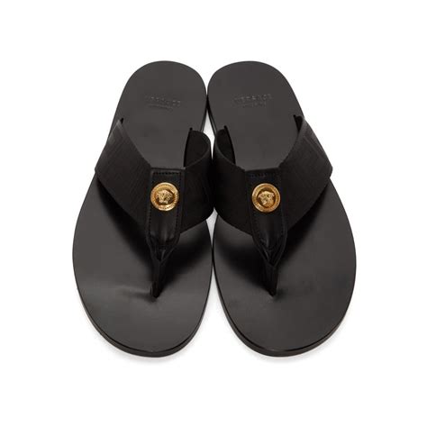 versace men's sandals leather.